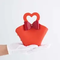 Кожанная подарочная сумочка 10,5 х 5 х 6 см оранжевая