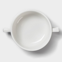 Бульонница фарфоровая Magistro &laquo;Бланш&raquo;, 2 предмета: бульонница 450 мл, блюдце d=18 см, цвет белый