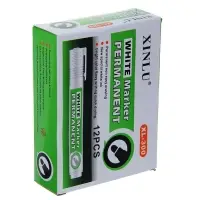 Маркер перманентный, круглый наконечник, 3 мм, белый