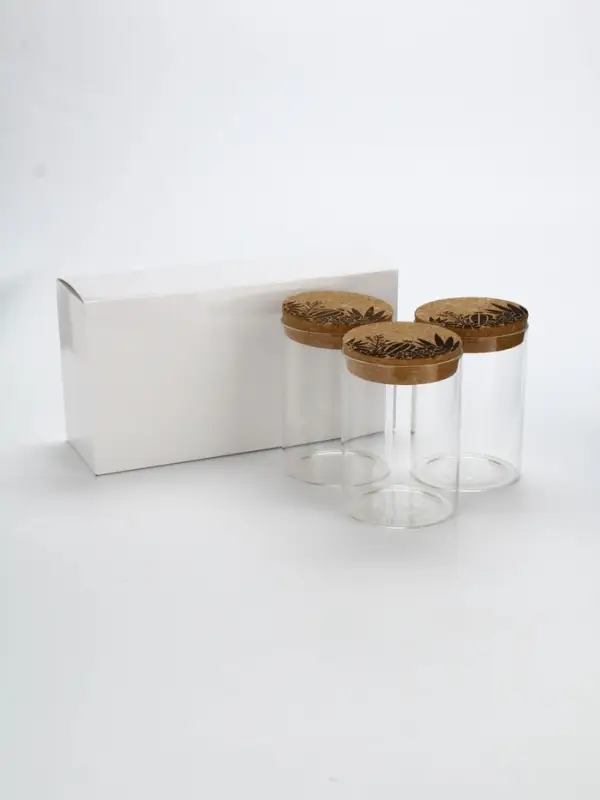 Набор банок для хранения Дорого внимание &laquo;Flora&raquo;, 550 мл, 3 шт