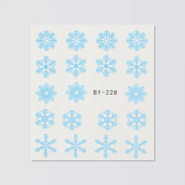 Слайдеры для ногтей &laquo;Снежинки&raquo;, голубые