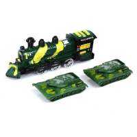 Паровоз инерционный &laquo;Военный&raquo;, с танками, цвета МИКС