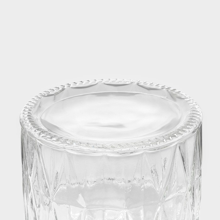 Банка стеклянная для сыпучих продуктов с керамической крышкой Доляна &laquo;Голубки&raquo;, 500 мл, 11&times;17 см