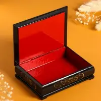 Шкатулка &laquo;Пара белых лошадей&raquo;, 10&times;14 см, лаковая миниатюра