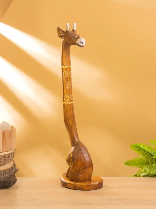 Набор сувенирный "Жирафы" дерево, H - 50,40 и 30 см, цв. коричневый