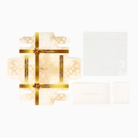 Коробка под 4 конфеты с ячейками &laquo;Поздравляю&raquo;, 10 х 10 х 3 см