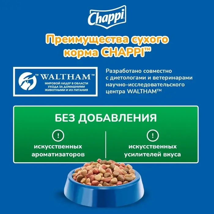 Сухой корм Chappi для собак, с говядиной по-домашнему, 600 г
