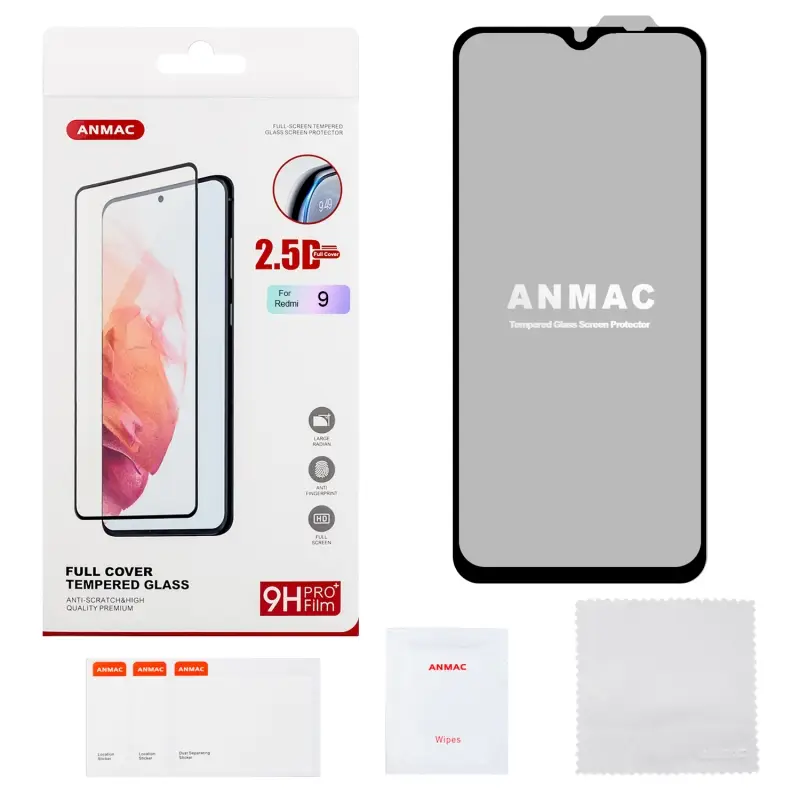 Защитное стекло Xiaomi Redmi 9 Full Cover ANMAC Арт.1137356