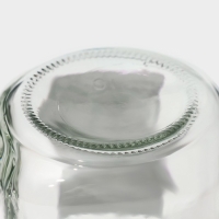 Кружка стеклянная Доляна &laquo;Лаванда&raquo;, 450 мл, 10&times;7,5&times;13 см, с ручкой, крышкой и трубочкой