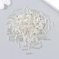 Бисер "Zlatka" стеклярус 10 г, размер 3", 6 мм, №0021 прозрачный 93"78543"