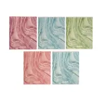 Тетрадь 48 листов в клетку Calligrata &laquo;Листья&raquo;, обложка мелованная бумага, серые листы, МИКС