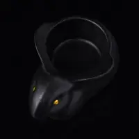 Подсвечник "Заяц" 9х6х4 см, черный