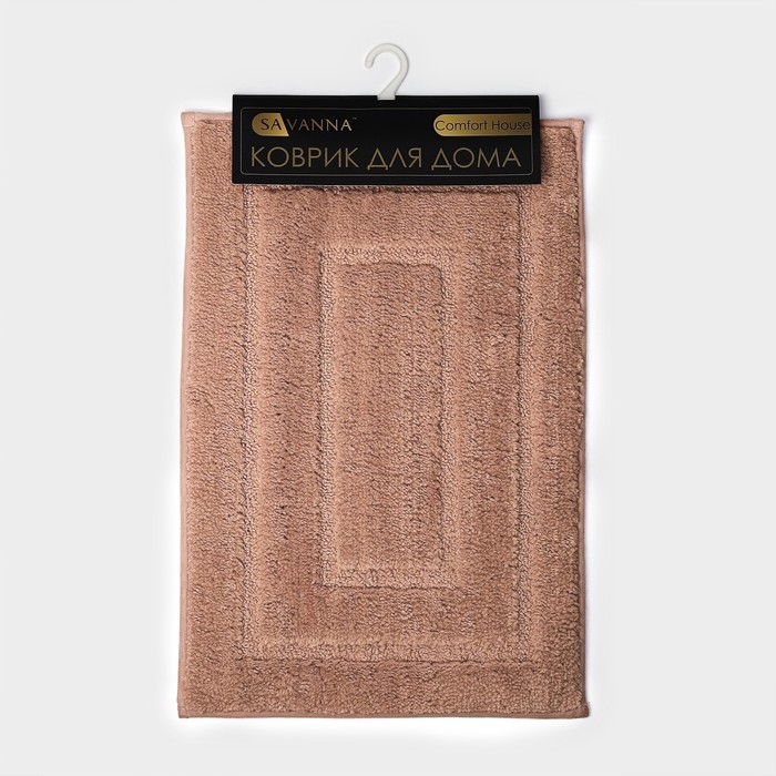 Коврик для дома SAVANNA &laquo;Мягкость&raquo;, 50&times;80 см, цвет розовый