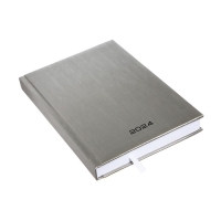 Ежедневник датированный 2024 года, А5, 176 листов, Attomex.Regent, обложка бумвинил, ляссе, блок 70 г/м2, серый