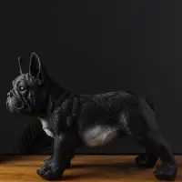 Фигура гипс &laquo;Французский бульдог&raquo;, 14&times;34&times;25 см, чёрный