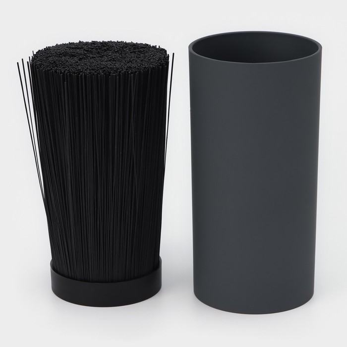 Подставка для ножей с наполнителем Доляна &laquo;Нео&raquo;, 22&times;11 см, покрытие soft-touch, цвет серый