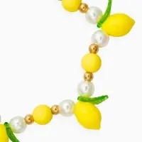 Браслет &laquo;Лимоны&raquo;, жёлто-белый в золоте