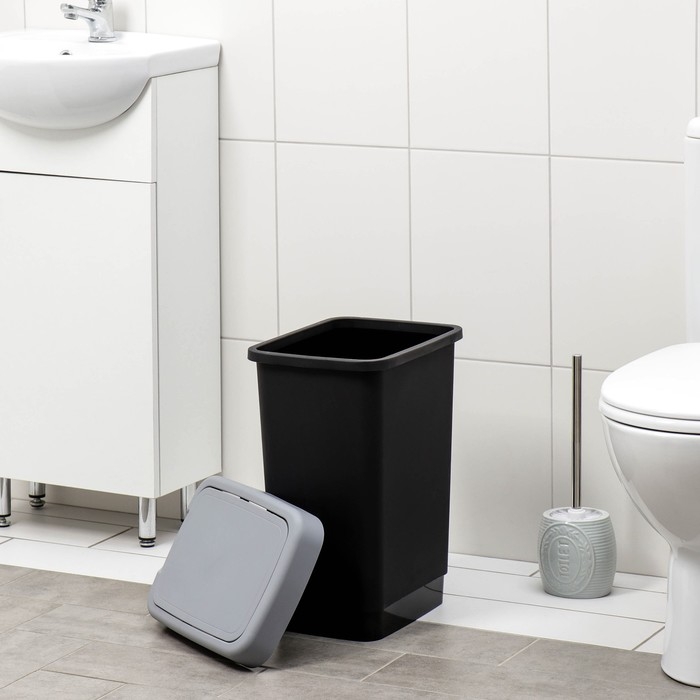 Контейнер для мусора &laquo;Твин&raquo;, 25 л, цвет серый