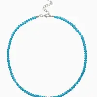 Чокер из бисера &laquo;Хрусталь&raquo;, сердце, голубой в серебре, 37 см + 5 см доп, цепочка