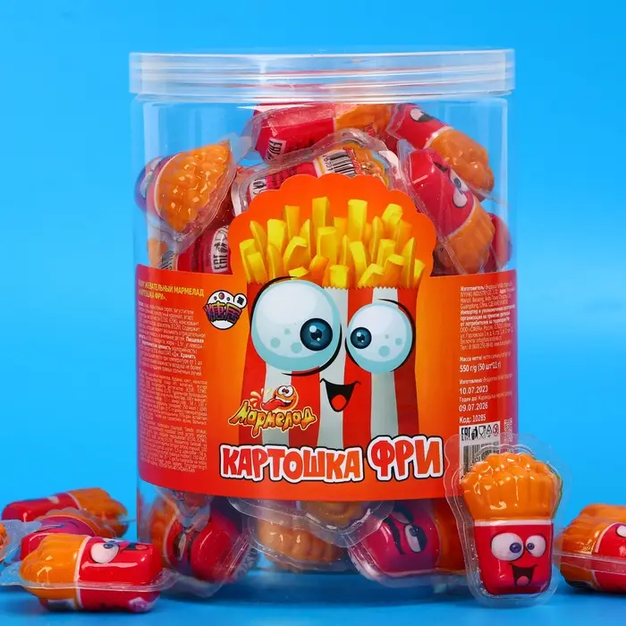 Мармелад жевательный &laquo;Картошка фри&raquo;, 11 г