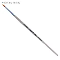 Кисть нейлон № 1, плоская, деревянная ручка