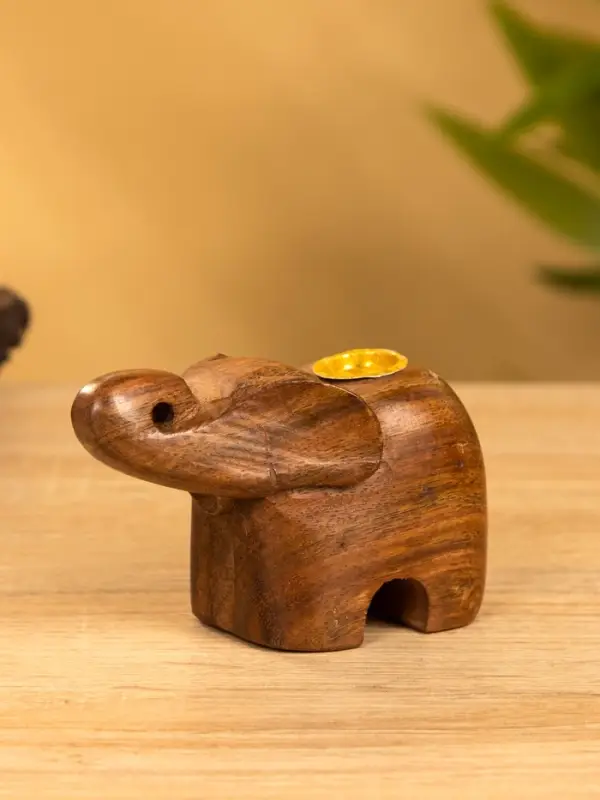 Подставка под благовония "Слоник" 6,5х10х4,5 см, дерево шишам