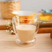 Стакан стеклянный с двойными стенками &laquo;Поль. Дуо волнистый&raquo;, 250 мл