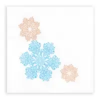 Новогодние салфетки бумажные Лилия &laquo;Вальс снежинок&raquo;, 1 слой, 24х24 см, 50 шт