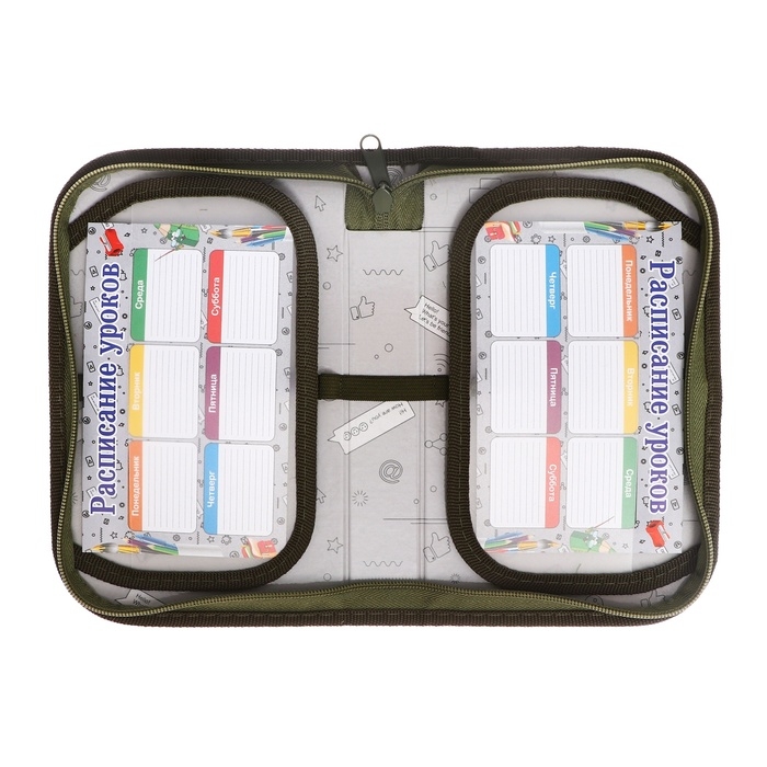 Пенал 1 секция, 130 х 210 х 40 мм, 2 откидные планки, тканевый, Calligrata TOP, Content "Камуфляж"