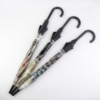 Зонт - трость полуавтоматический &laquo;Башни&raquo;, 8 спиц, R = 42/60 см, D = 120 см, цвет МИКС