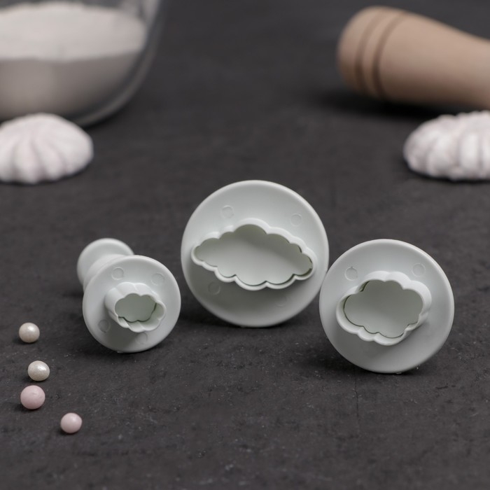 Набор плунжеров кондитерских Доляна &laquo;Облака&raquo;, 3 шт