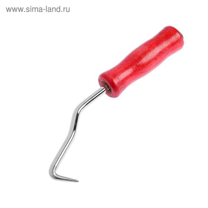 Крюк для вязки арматуры ТУНДРА, деревянная рукоятка, 210 мм