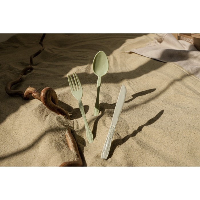 Набор столовых приборов в футляре Доляна, вилка, ложка, нож, цвет МИКС