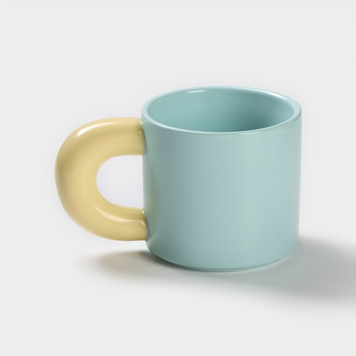 Кружка керамическая &laquo;Воздух&raquo;, 300 мл, цвет голубой и жёлтый