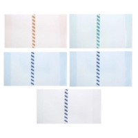 Набор обложек ПЭ 5 штук, 280 x 500 мм, 200 мкм, для учебников, универсальная, с закладкой, МИКС