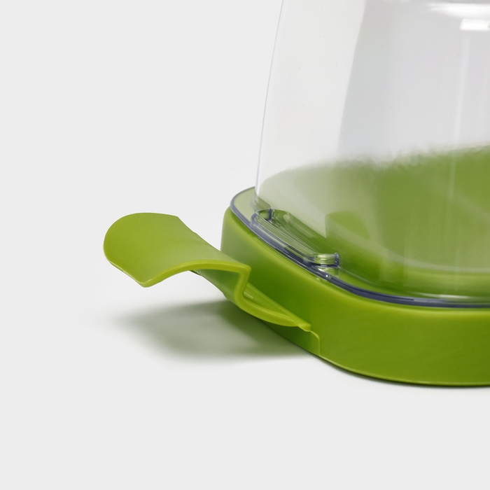 Маслёнка &laquo;Летиция&raquo;, пластиковая, 16,3&times;10,1&times;6,5 см, цвет оливковый