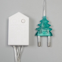 Гирлянда &laquo;Бахрома&raquo; 2.4 &times; 0.9 м с насадками &laquo;Сердце&raquo;, IP20, прозрачная нить, 186 LED, свечение белое, 8 режимов, 220 В