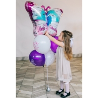 Воздушный шар фольгированный 24" &laquo;Бабочка&raquo;, с подложкой