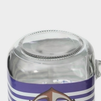 Кружка стеклянная с крышкой и трубочкой Доляна &laquo;Моряк&raquo;, 450 мл, 10&times;7,5&times;13 см