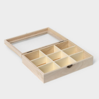 Ящик для хранения чайных пакетиков Доляна &laquo;Ахмадабад&raquo;, 9 ячеек, 24&times;17,3&times;6,5 см