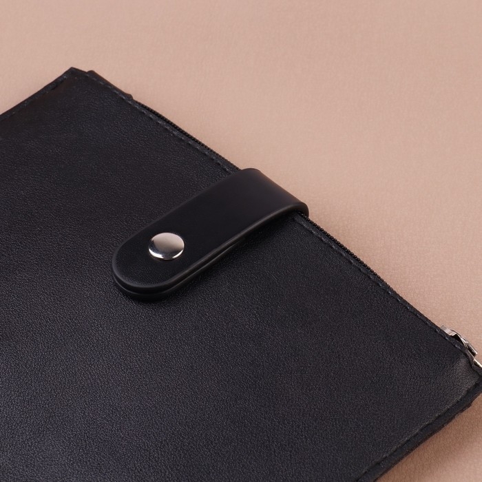 Застёжка пришивная для сумки, на кнопке, 15,5 &times; 2,5 см / 4,5 &times; 2,5 см, цвет чёрный/серебряный