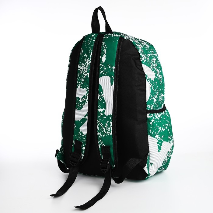 Рюкзак школьный на молнии, цвет зелёный