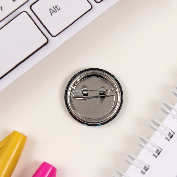 Значки закатные набор 3 шт d=25 мм "Космос" 7х7 см