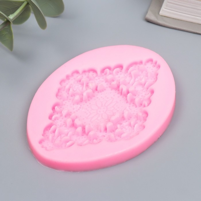 Молд силикон "Ромб с узорами" 6х7,8 см