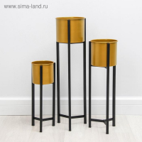 Набор кашпо на подставке &laquo;Иллюзион&raquo;, d=13,9/16,3/18 см