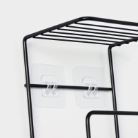 Держатель для полотенец с полкой, 15,5&times;12,5&times;33,5 см, цвет черный