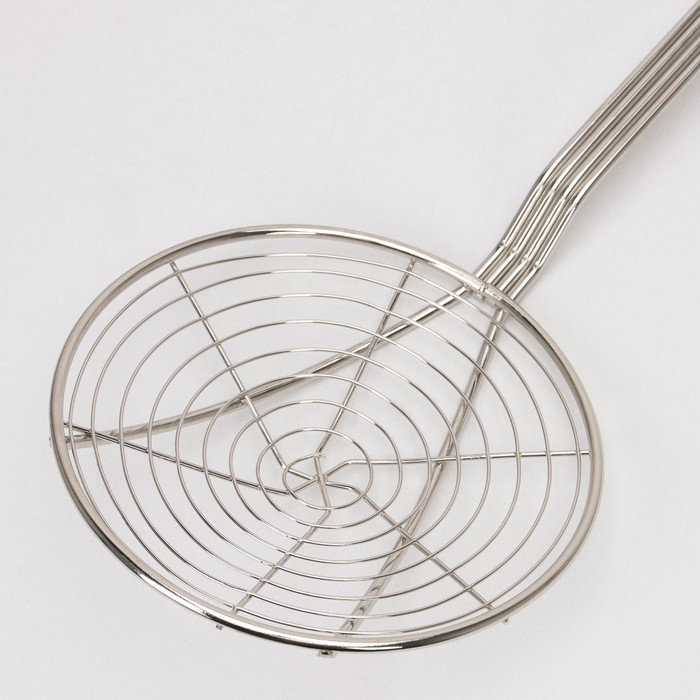 Шумовка для фритюра из нержавеющей стали, 61,5&times;17,5 см, толщина 3 мм, 201 марка стали