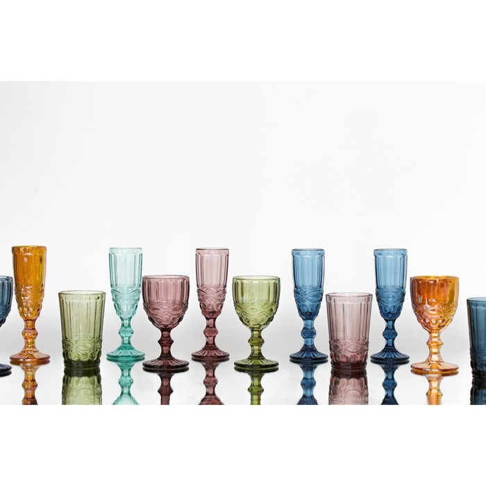 Бокал из стекла Magistro &laquo;Ла-Манш&raquo;, 250 мл, 8&times;15,3 см, цвет розовый