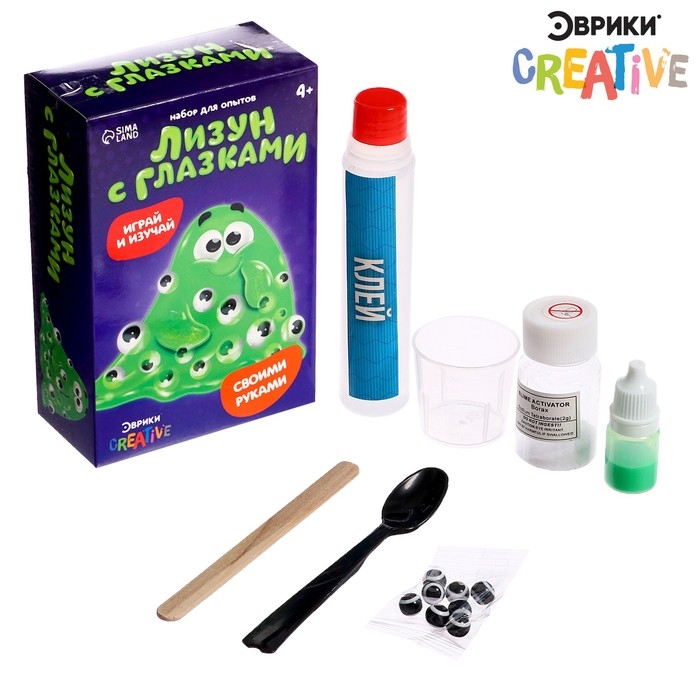 Набор для опытов &laquo;Лизун с глазками&raquo;, своими руками