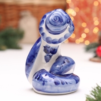 Сувенир "Змея", №3, гжель, 11 см